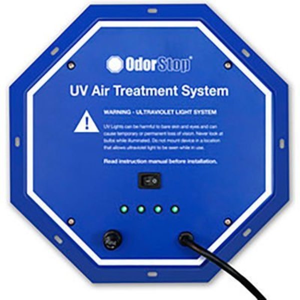 Odorstop OdorStop UV Air Treatment System w/ Airflow Sensor & 12" Bulbs, 14000 Sq. Ft, ABS Plastic, 120V, 96W OS14412PRO
